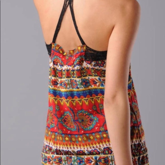 𝅺FREE People Red Galina's Drop Waist Crochet Tank We The Free FP - Picture 3 of 5